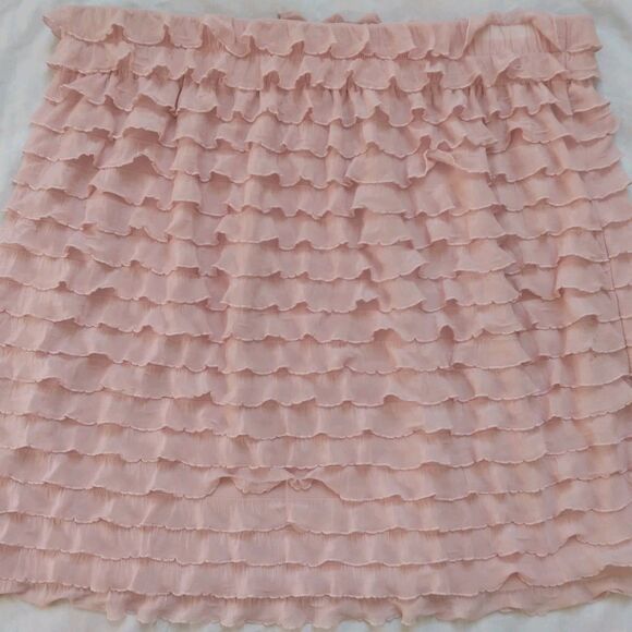 XHILARATION Ruffled Pink Skirt Barbie Core Coquette Womens Size XL - Picture 8 of 8